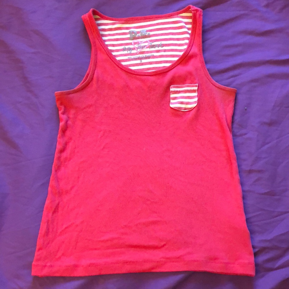 A pink tank top